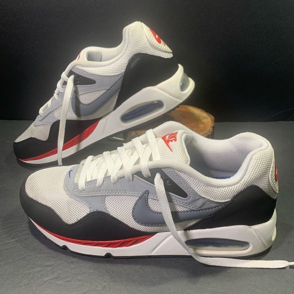 Nike Air Max Correlate Mens White Grey Black Red Sneakers Shoe Size-9